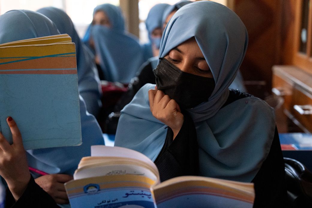 Girls studying in Afghanistan - JOYA Education Program
